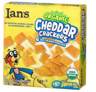Ian's Natural Foods Organic Cheddar and Wheat Crackers