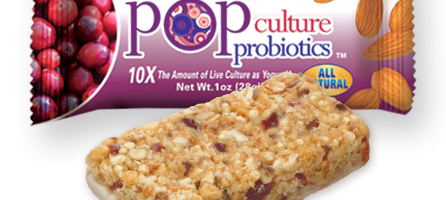 Pop Culture Probiotics 90 Calorie Yogurt, Fruit & Nut Bar