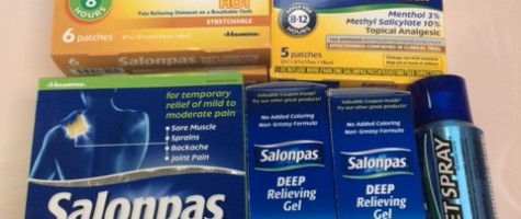 Salonpas pain relief OTC Patches, Jet Spray and Deep Relieving Gel