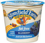 Stonyfield Farm Organic non-fat Blueberry Yogurt