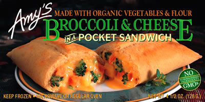 Amy's Broccoli & Cheese in a Pocket Sandwich