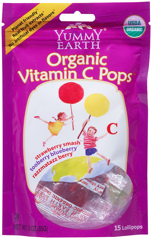 Yummy Earth Organic Vitamin C & SuperSOUR Pops