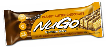 Nugo Peanut Butter Chocolate Nutrition Bar and Nugo Dark Mocha Chocolate Bar