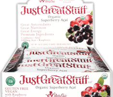 Betty Lou’s Just Great Stuff Organic Superberry Acai and Organic Fruit & Veggie Bars