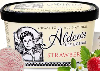Alden’s Ice Cream Organic Strawberry