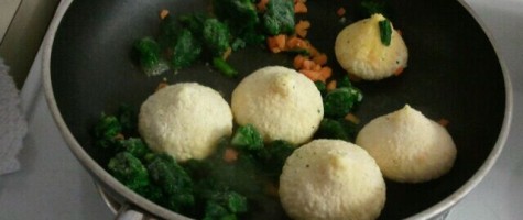 Trader Joe’s Creamy Polenta with Spinach and Carrots