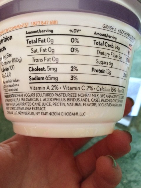 Chobani Peach Greek Yogurt Nutrition Facts - Nutrition Pics